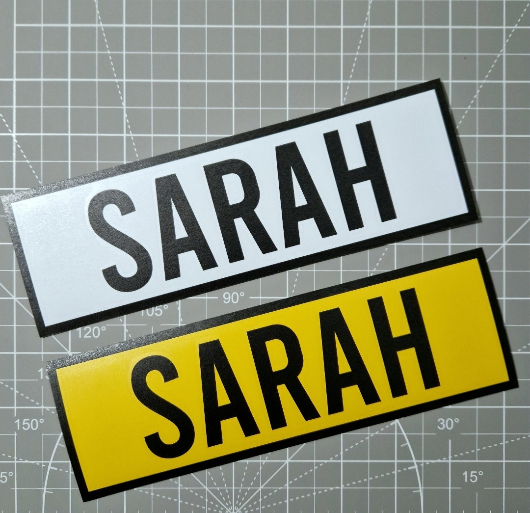 Personalised Licence Plate Vinyl Decal