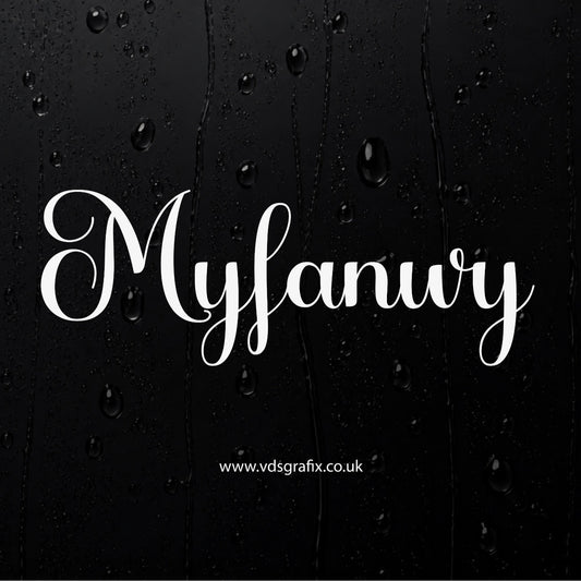 Vinyl Campervan Name Decal - Font 2
