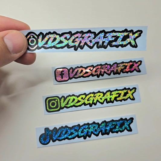Glitter Social Media Stickers