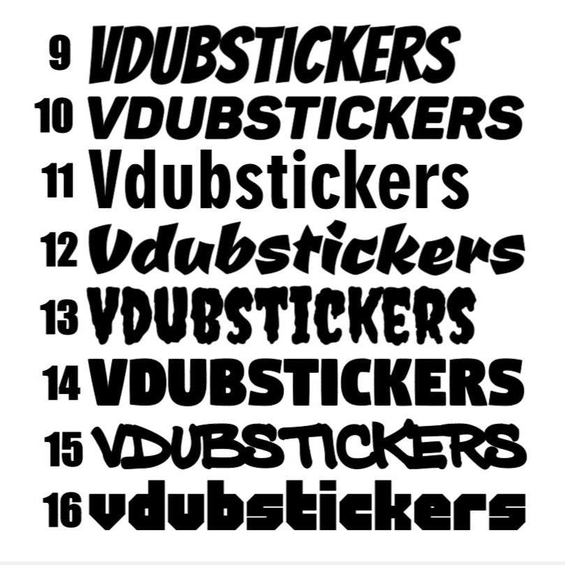 2pk Social Media Decals - Two Tone - Max 5cm tall.