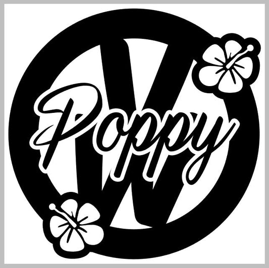 Personalised Badge Decal With Flowers