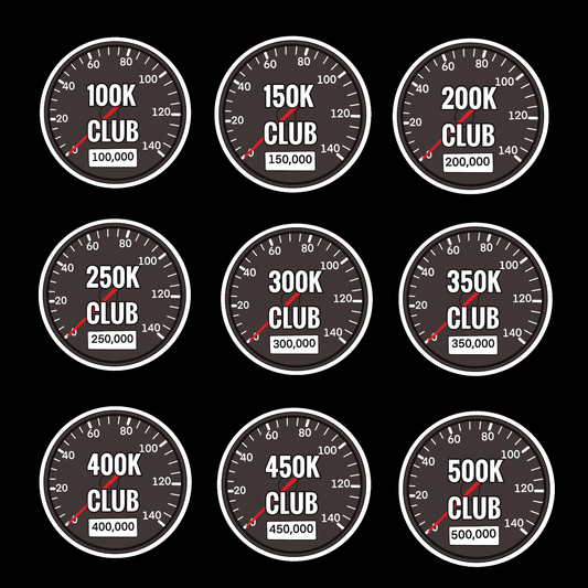 Mileage Themed Vinyl Sticker